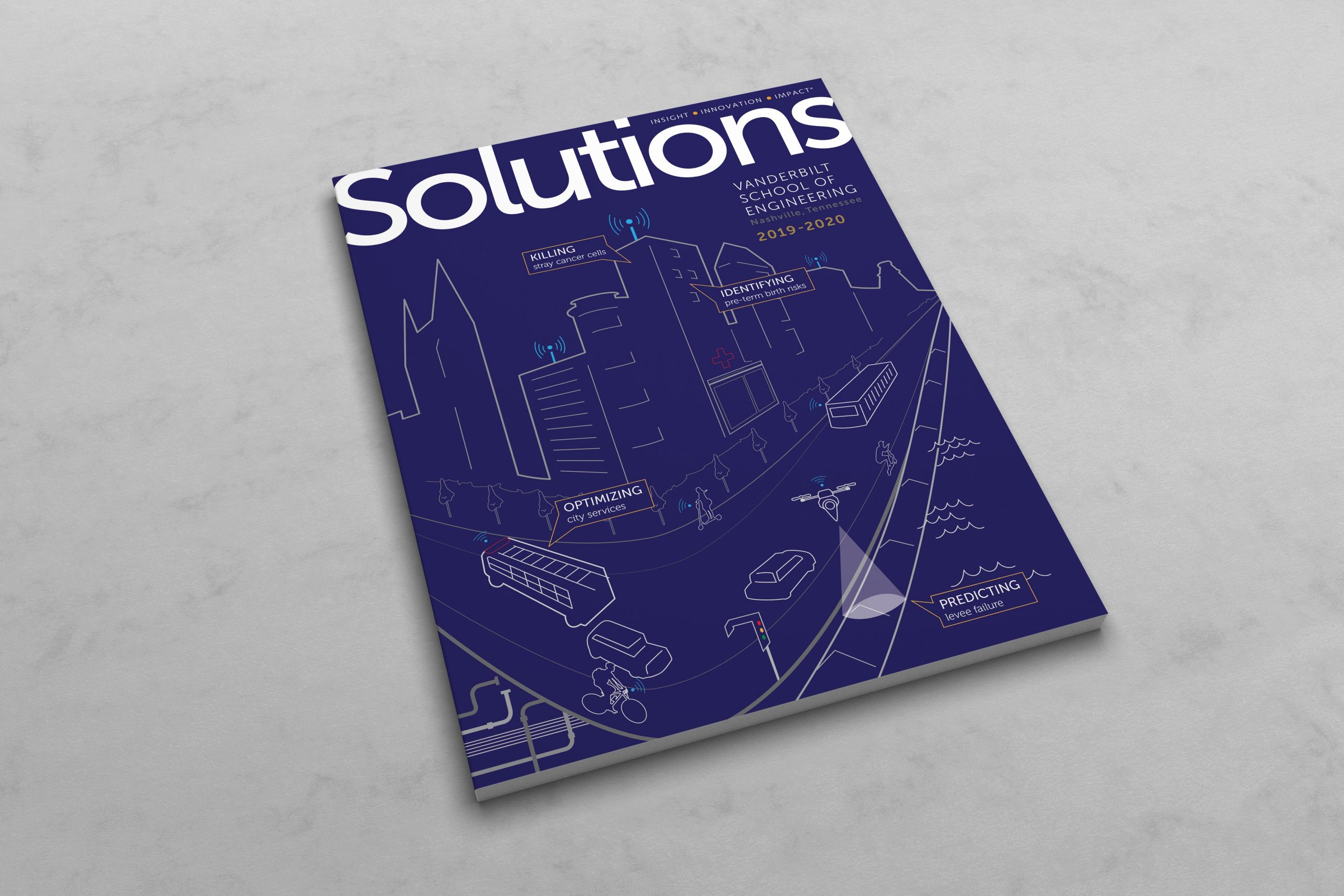 Vanderbilt University Solutions Magazine Cover Illustration 2019